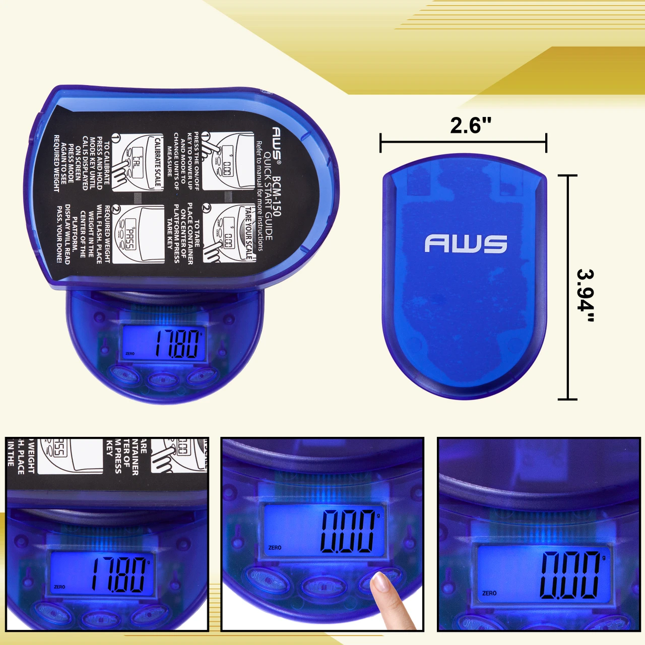 Small pocket scale for herbs, gems, and powders