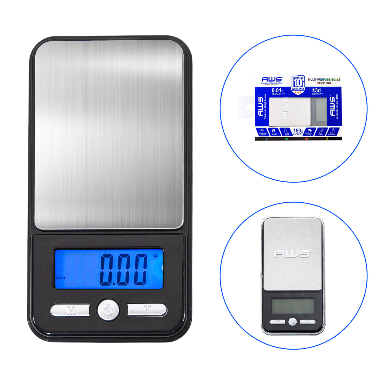 AWS SM-5DR Digital Scale  Dual Range 500 Gram Pocket Scale
