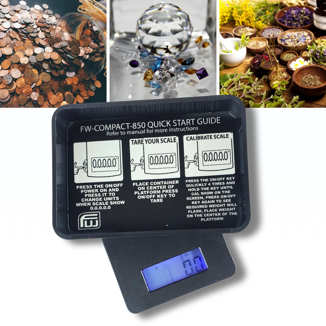 Precision pocket scale with LCD backlit display