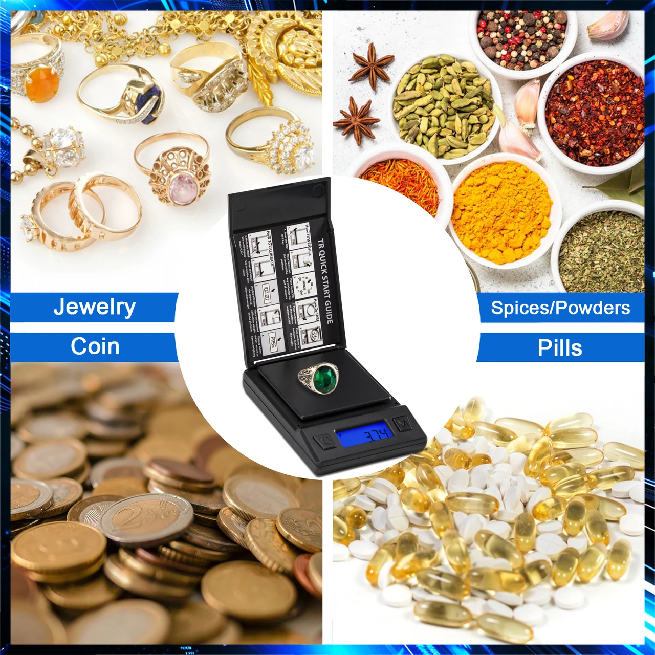 Travel-size digital pocket weighing scale