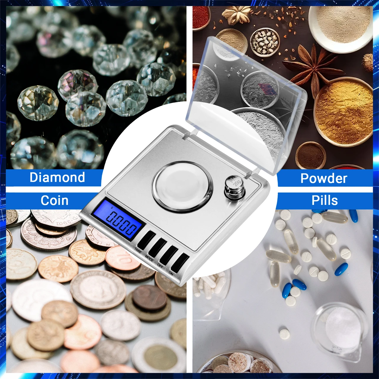 Travel-size digital pocket weighing scale