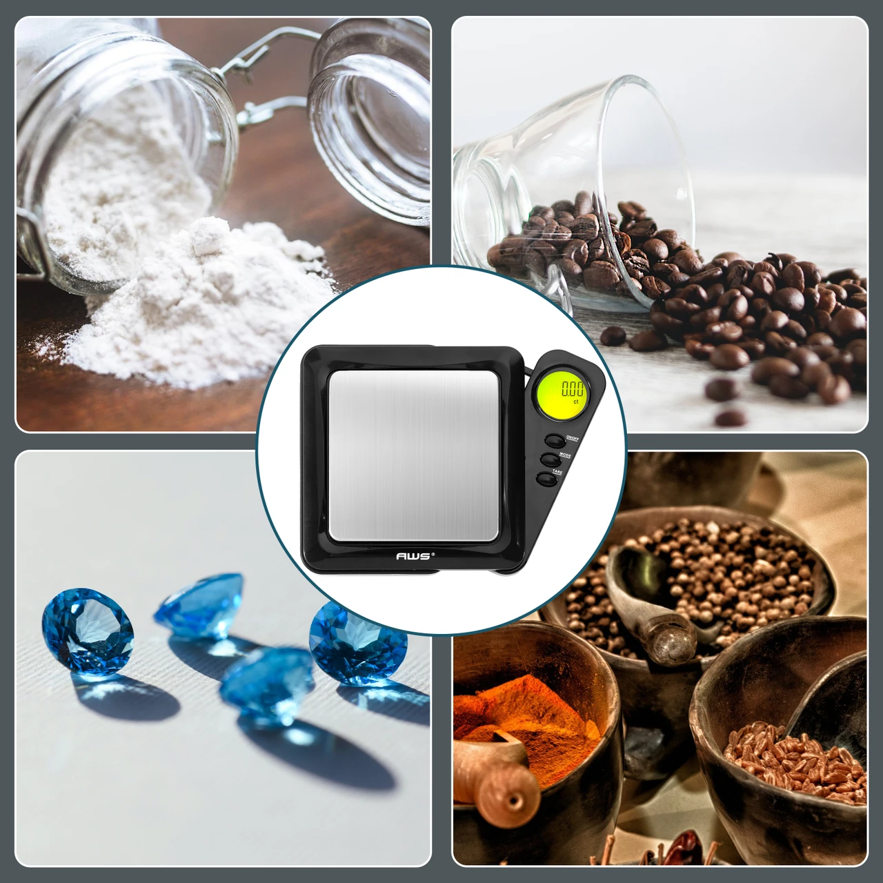 Portable mini pocket scale with protective cover