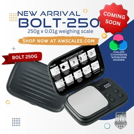 AWS-BOLT-250-BLK 250G X 0.01G POCKET SCALE