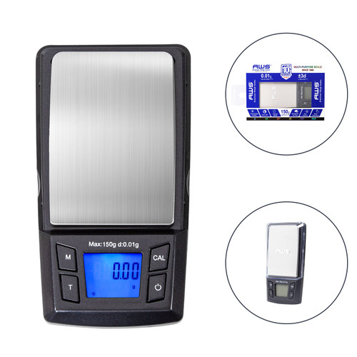 AWS MAX-700 Precision Digital Pocket Scale, 700 g x 0.1 g - Scales Plus