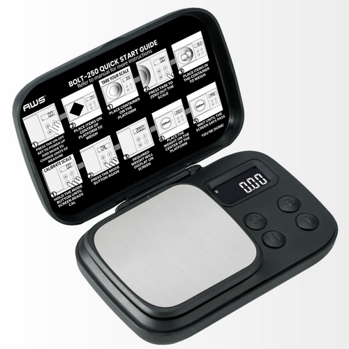 AWS-BOLT-250-BLK 250G X 0.01G POCKET SCALE AWS-BOLT-250-BLK 250G X 0.01G POCKET SCALE