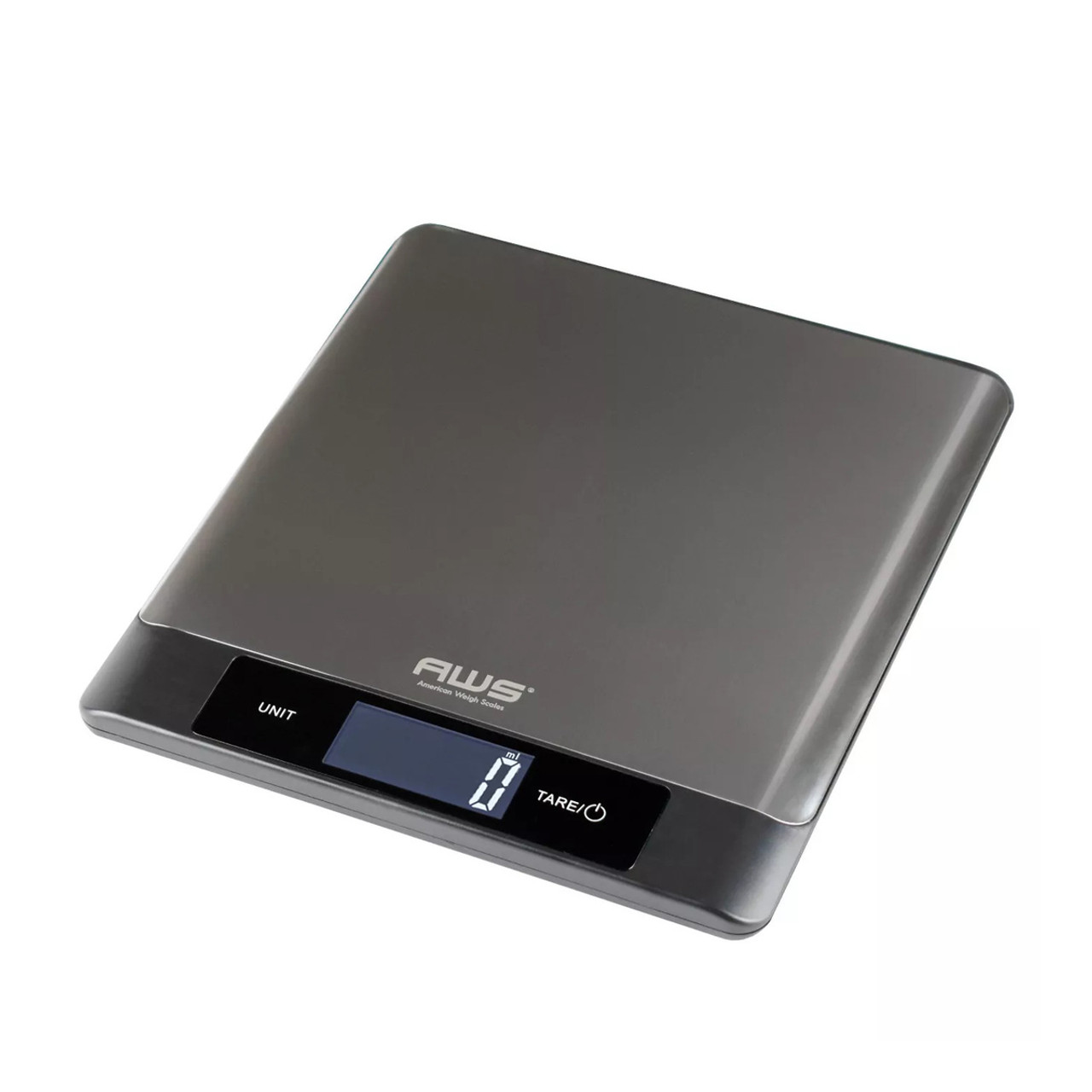 American Weigh AWS Digital Kitchen Scale (Black) with Stainless Steel Bowl