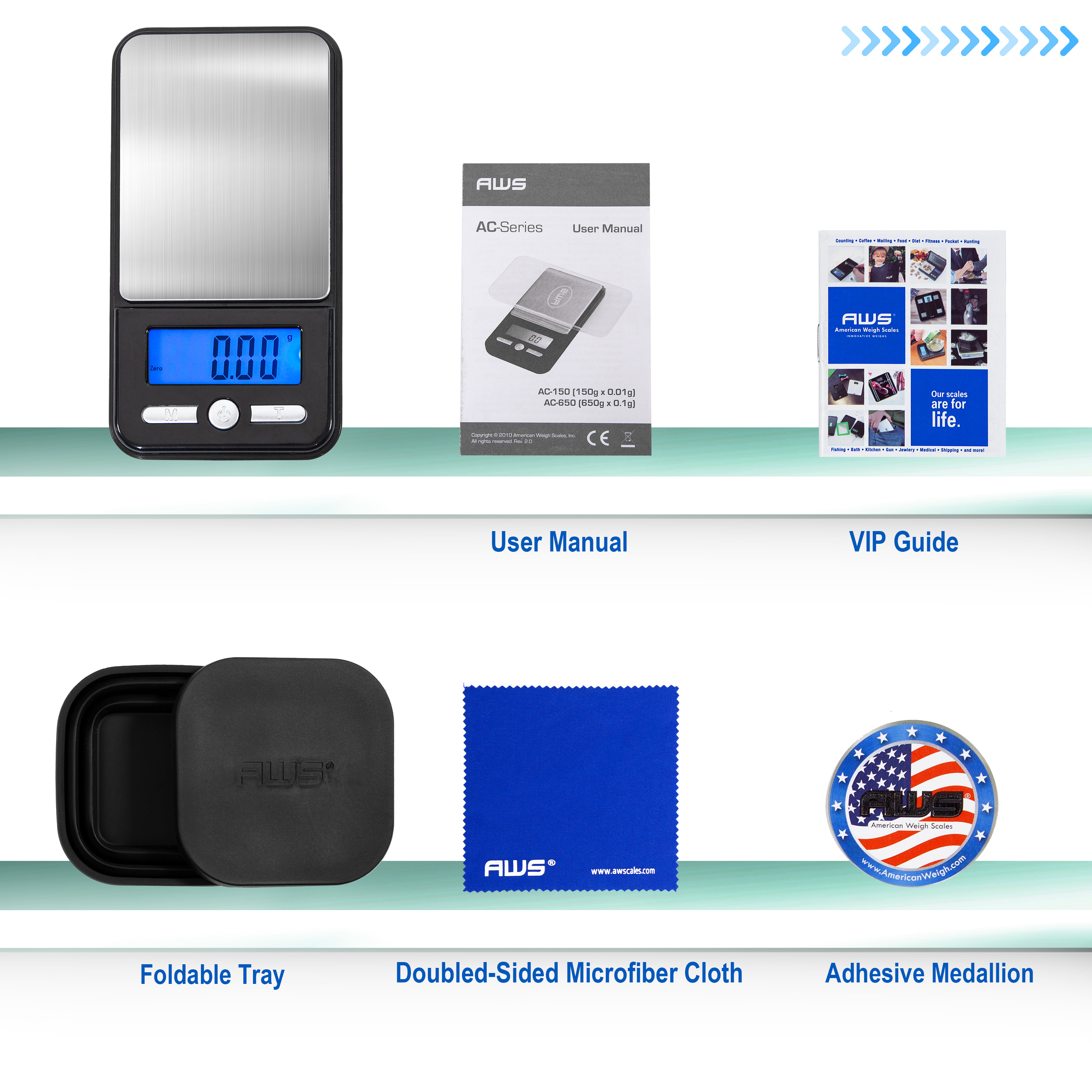 American Weigh Scales AC Pro Series Digital Pocket Weight Scale-Black 650g  x 0.1