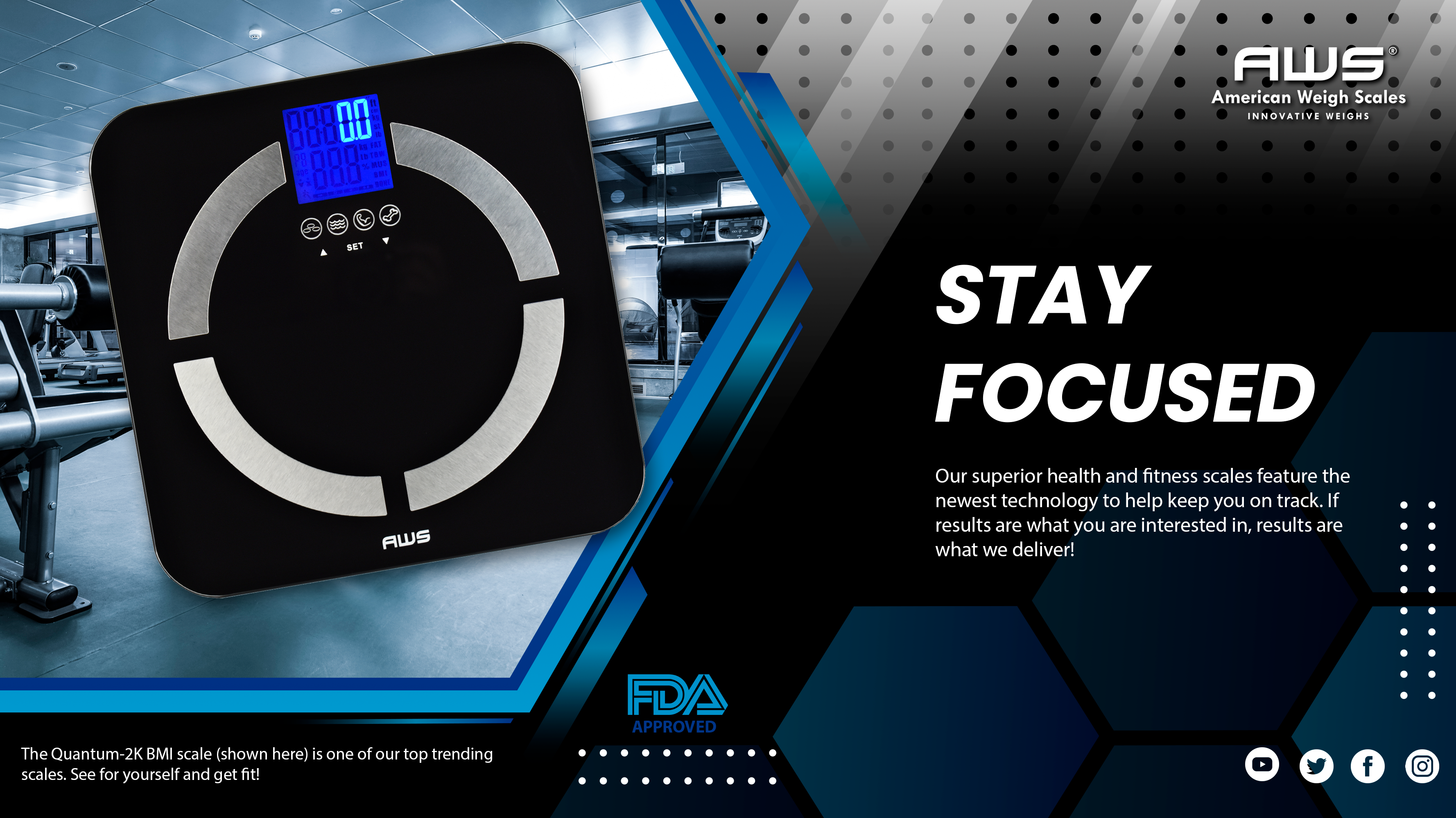 AWS Quantum -2k Body Composition Scale - American Weigh Scales