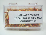 HORNADY BULLETS 20 CAL/.204", 32 GR. V-MAX