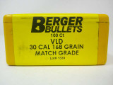 Berger Bullets 30 Cal, 168 GR VLD (100)