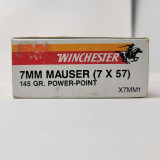 7MM MAUSER- WINCHESTER 145 GR POWERPOINT AMMO