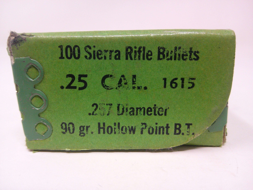 25 CAL/.257", 90GR SIERRA HPBT