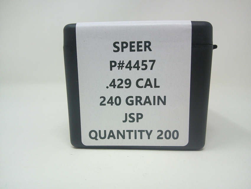44 CAL/.429", 240 GR. SPEER JSP