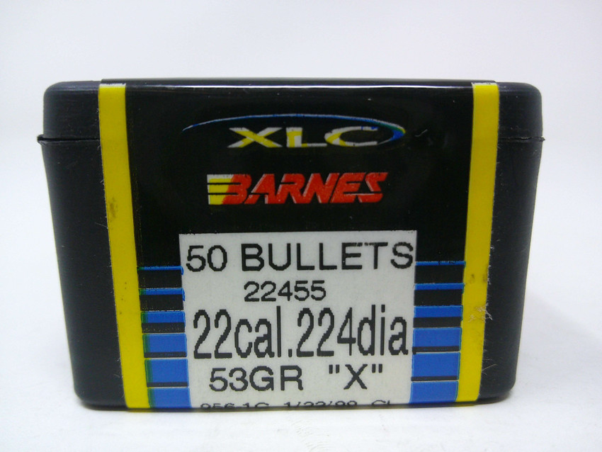 22 CAL/.224" 53 GR. BARNES XLC COATED #22455