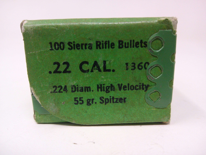 22 CAL/.224", 55 GR SIERRA SPITZER #1360