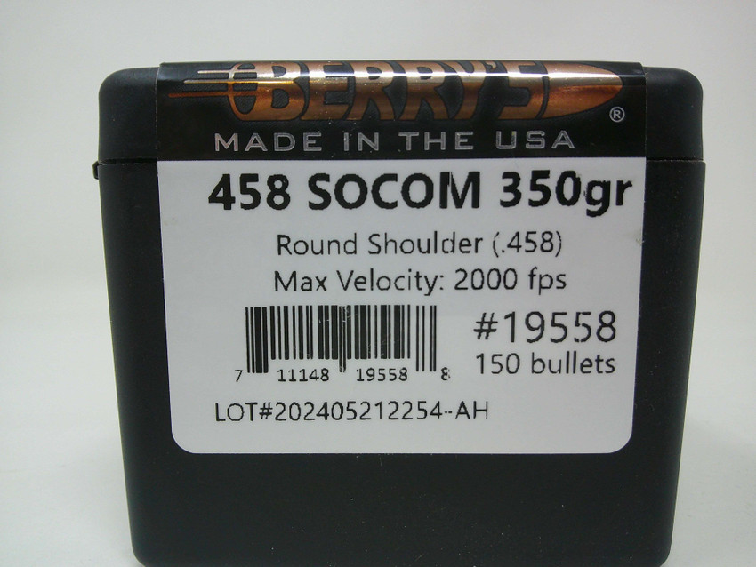 BERRY'S ROUND SHOULDER 45 SOCOM CAL/.458", 350 GR. #19558