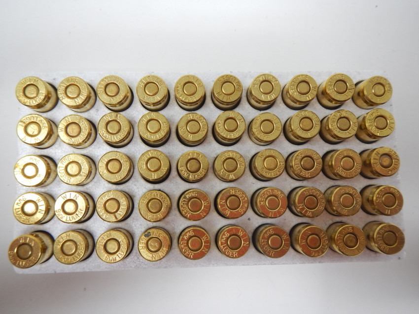 9MM LUGER  WINCHESTER FACTORY PRIMED