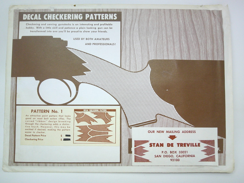 GUN STOCK DECAL CHECKERING PATTERN #1