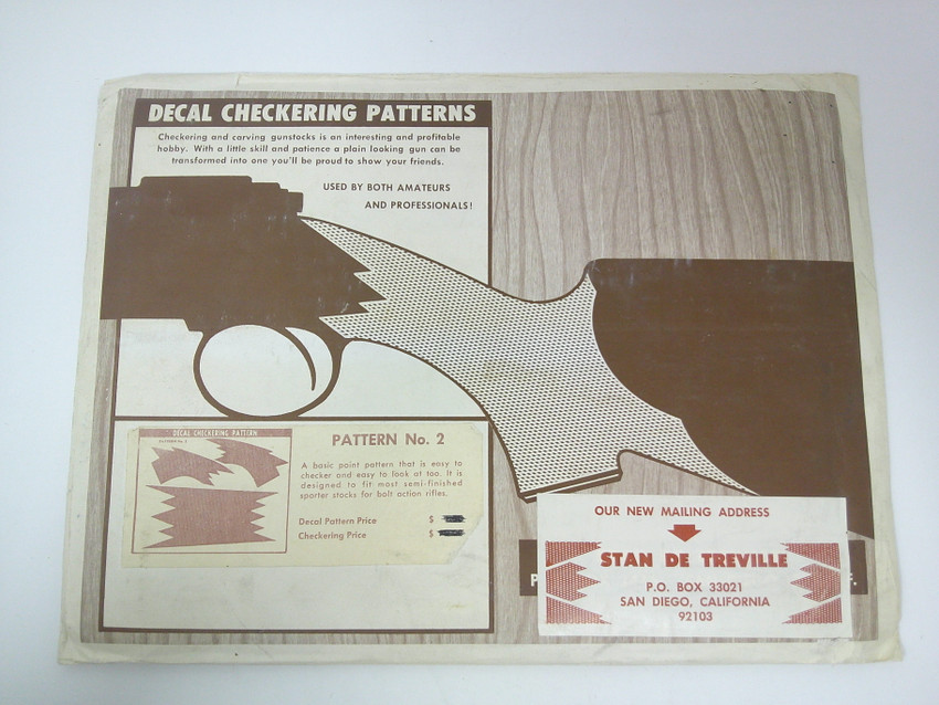GUN STOCK DECAL CHECKERING PATTERN #2