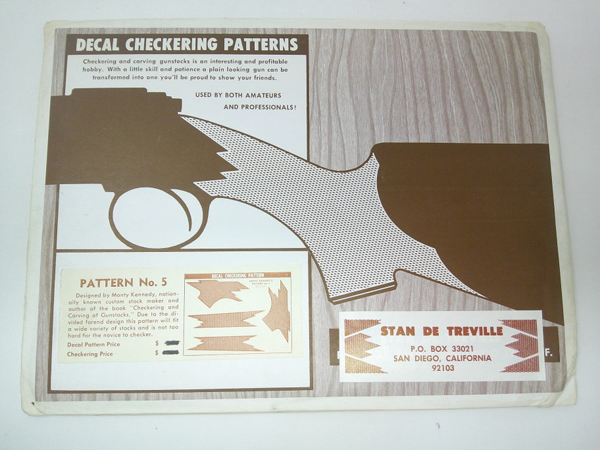 GUN STOCK DECAL CHECKERING PATTERN #5