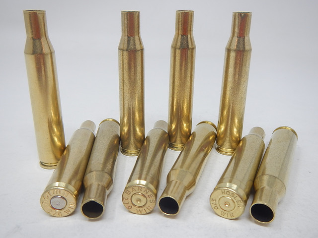 270 WINCHESTER FIRED WASHED -NORMA/BARNES/NOSLER