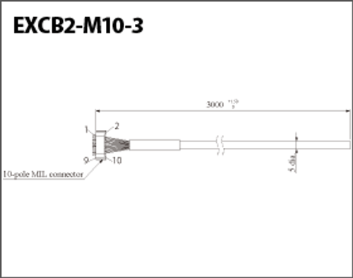 Cable for PD3 external trigger on/off cable, 3m Cable for PD3 external trigger on/off cable, 3m