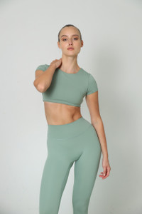 Crop top Basic Line Olive Crop top Basic Line Olive