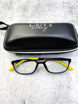 Kids Blue Light Blocking Glasses: Black/Yellow