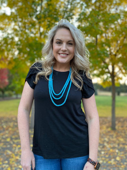 Multi Strand Necklace: Turquoise Long