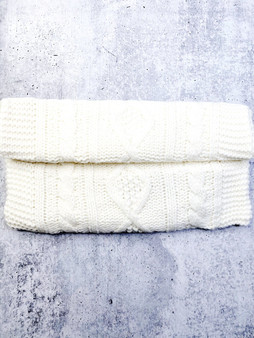 Envelope Clutch: Cream Sweater