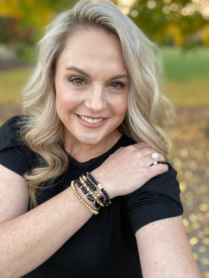 5 Piece Stack: Black and Gold