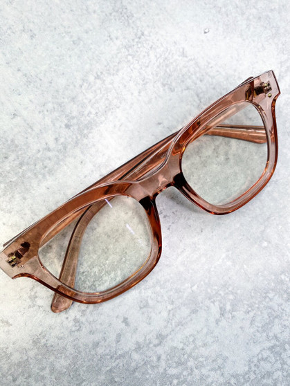 Blue Light Blocking Glasses: Pink Frame