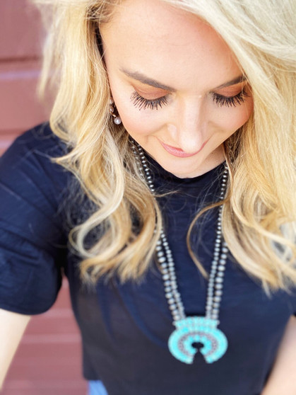 Turquoise Squash-Blossom Set