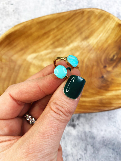 Turquoise Stone Wrap Ring