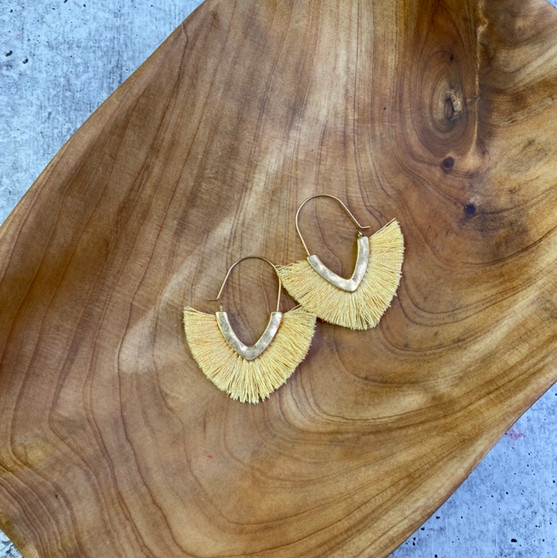 Hammered Gold and Tassel: Buttercup 