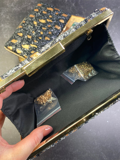 Leopard Sequin Clutch