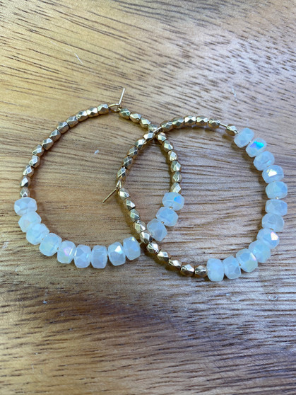 Sparkle Beaded Hoop Earring