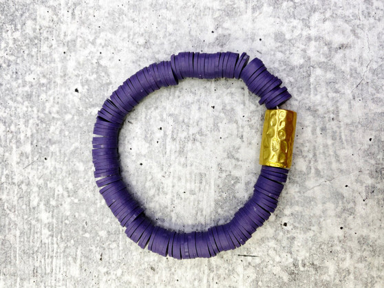 Disc Bracelet: Purple