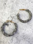 Hoop Earrings: Silver Glitter