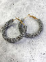 Hoop Earrings: Silver Glitter