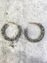 Hoop Earrings: Silver Glitter