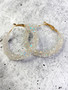Hoop Earrings: Iridescent Glitter