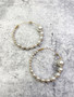 Hoop Earrings: Gradient Pearl and Gold