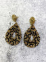 Teardrop Earrings: Leopard Bead