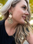 Leather and Metal Earrings: Leopard