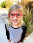 Kids Blue Light Blocking Glasses: Red/White