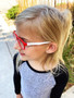 Kids Blue Light Blocking Glasses: Red/White