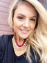 Statement Necklace: Maroon Rhinestone
