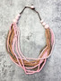Lightweight Bead Statement Necklace: Pink