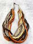 Lightweight Bead Statement Necklace: Brown